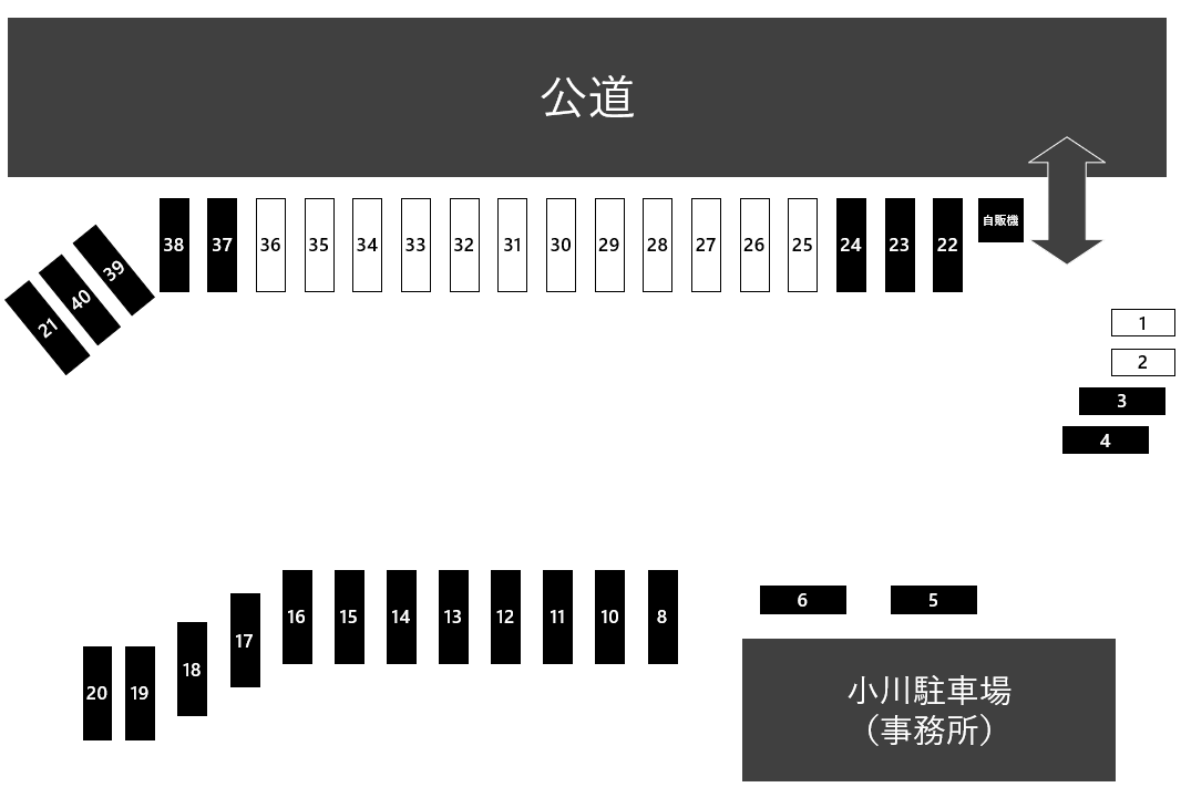 第一駐車場の案内図