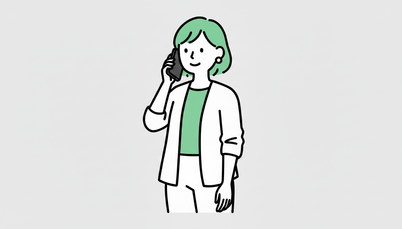 日貸し利用の利用可否連絡イラスト