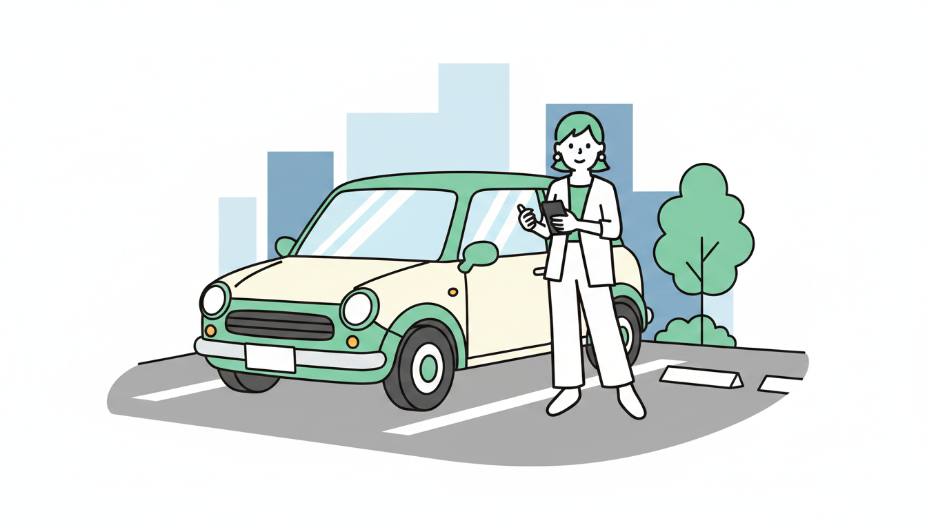 月極契約の利用開始イラスト